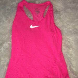 Bright pink nike tank top